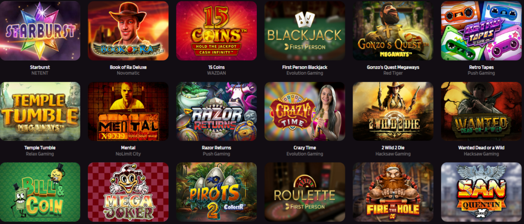 ProntoBet Casino Games