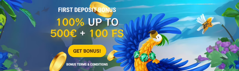Kakadu Casino First Deposit Bonus: 100% up to €500 + 100 Free Spins