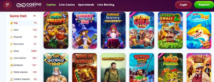 Casino Infinity Casino Games