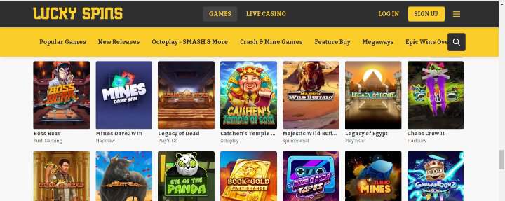 Lucky Spins Casino Games