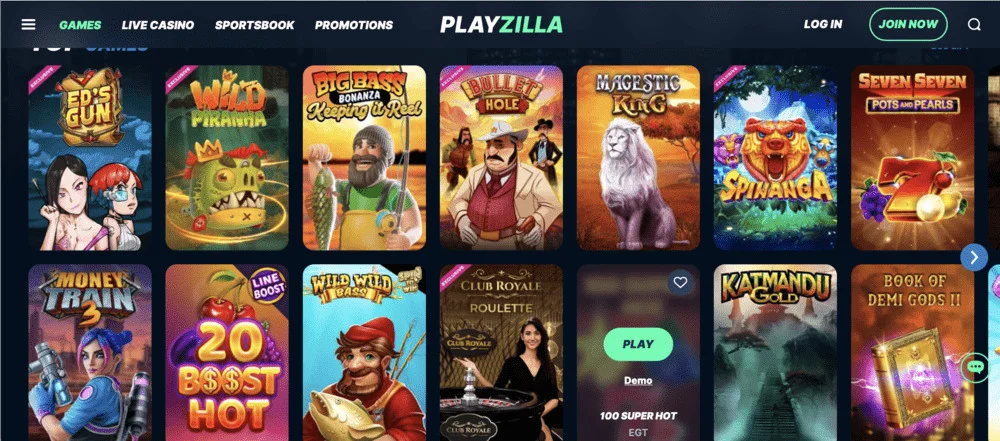 Playzilla Casino Games