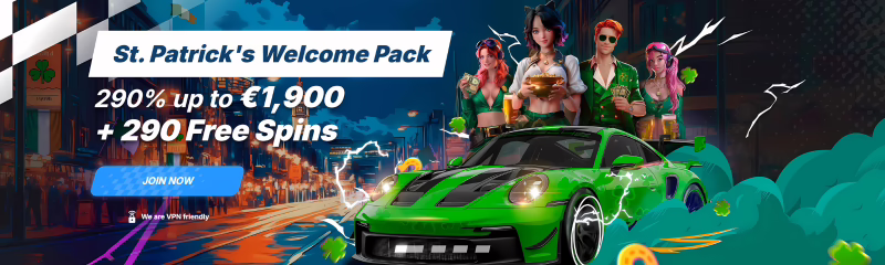 NeedForSpin Casino St Patrick's Welcome Package: 290% up to €1900 + 290 Free Spins