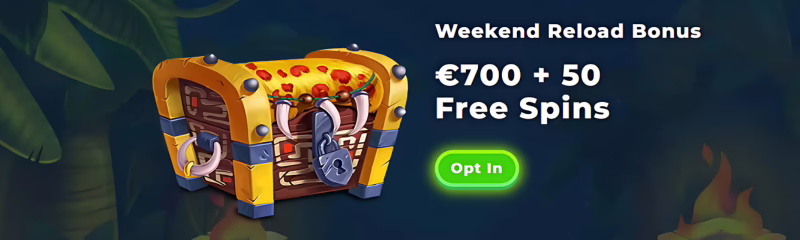 Wazamba Weekend Reload Bonus: Up to €700 + 50 Free Spins
