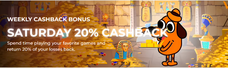 Cobber Casino Saturday Cashback Bonus: Up to 20%