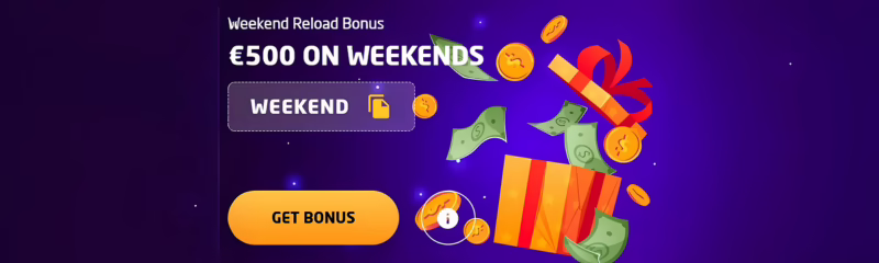 StayCasino Weekend Reload Bonus: Up to €500