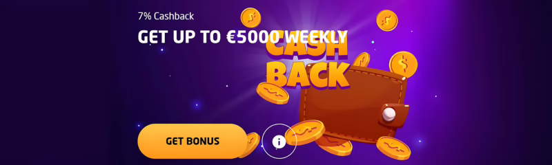 StayCasino Weekly Cashback Bonus: 7% up to €5000