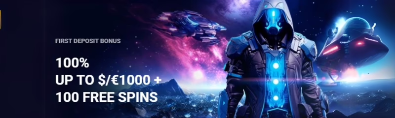 SpinJo Casino First Deposit Bonus: 100% up to $1000 + 100 Free Spins
