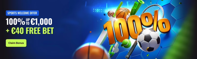 Betmaster Sports Welcome Bonus: 100% up to €100 + €40 Free Bet