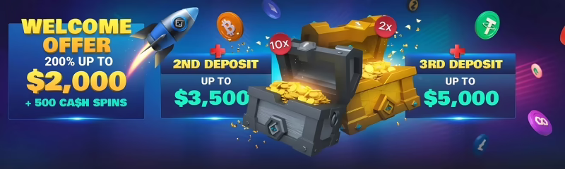 Bitsler Casino Welcome Package: 200% up to $2000 + 500 Cash Spins