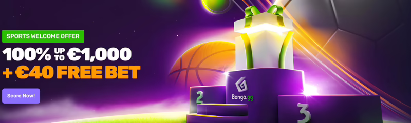 Bongo Sports Welcome Bonus: 100% up to €1000 + €40 Free Bet
