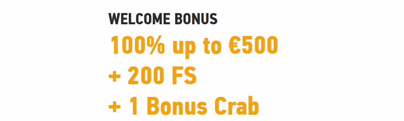 FEZbet Casino Welcome Bonus: 100% up to €500 + 200 Free Spins + 1 Bonus Crab
