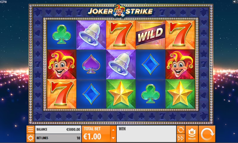 The vibrant gaming interface of Joker Stike slot at Betfury Casino.