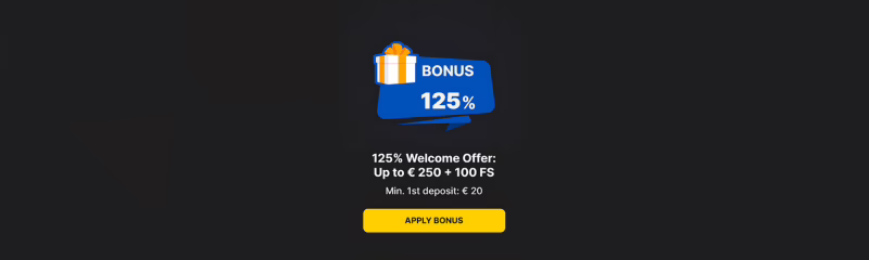 Kingamo Casino Second Deposit Bonus: 125% up to €250 + 100 Free Spins