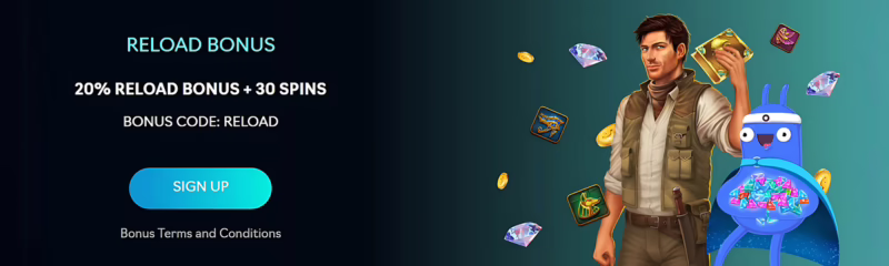 Oshi Casino Reload Bonus: Up to 20% + 30 Free Spins