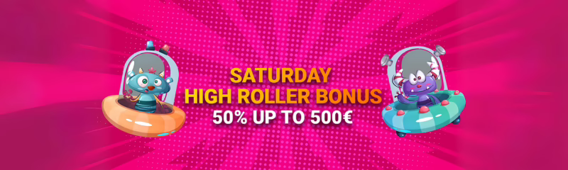 Ovitoons Casino Saturday High Roller Bonus: 50% up to €500