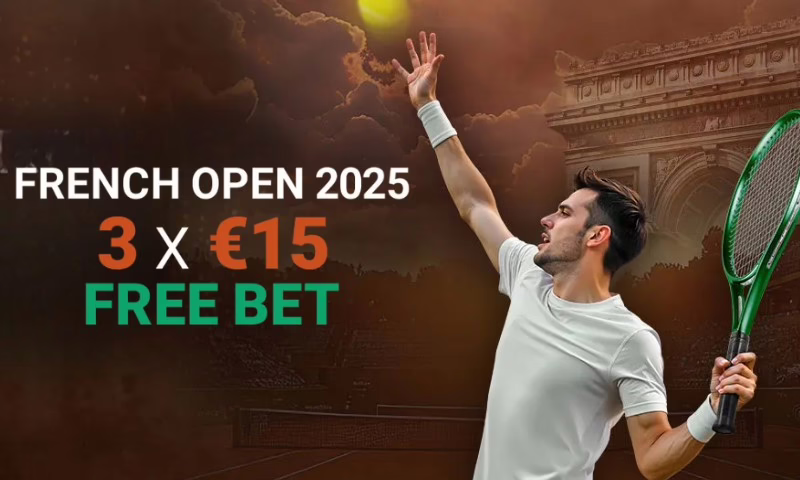 Triple Free Bets French Open at Palmslots