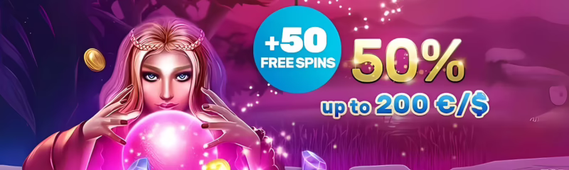 PlayAmo Second Deposit Bonus: 50% up to €200 + 50 Free Spins