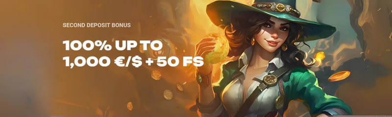 Slot Hunter Casino Second Deposit Bonus: 100% up to €1000 + 50 Free Spins