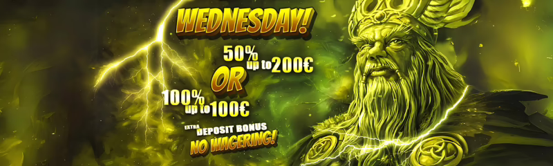 Thorcasino Wednesday Reload Bonus: 150% up to €350
