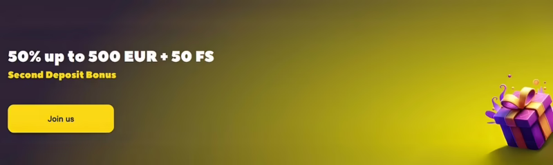 Zoome Casino Second Deposit Bonus: 50% up to €500 + 50 Free Spins