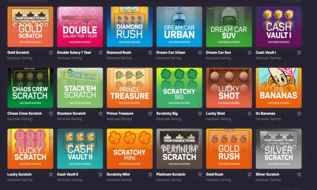 hacksaw scratch cards
